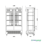 ARV800 CS PV Pharma Βιτρίνα συντήρησης φαρμακείου διπλή - Image 2