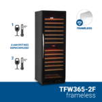 TFW365-2F frameless Βιτρίνα κρασιών 2 θερμοκρασιών