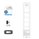 THIN COOLER BLACK Βιτρίνα συντήρησης - Image 2