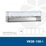 VK38-150-i Βιτρίνα συντήρησης για GN 1/3