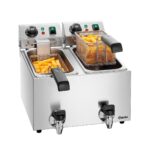 A162821E Snack II Plus Bartscher Φριτέζα 4+4 lt ηλεκτρική με βρυσάκι απορρόης